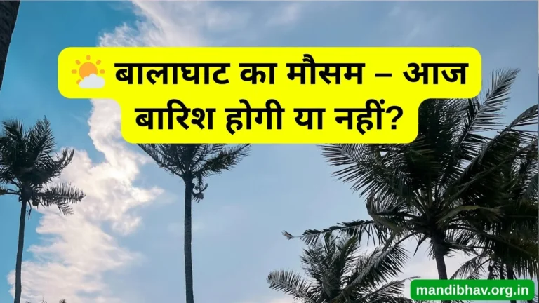 बालाघाट का आज का मौसम – बारिश ठंड और तापमान की ताज़ा जानकारी
