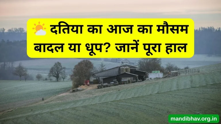 दतिया का आज का मौसम – बारिश ठंड और तापमान की ताज़ा जानकारी