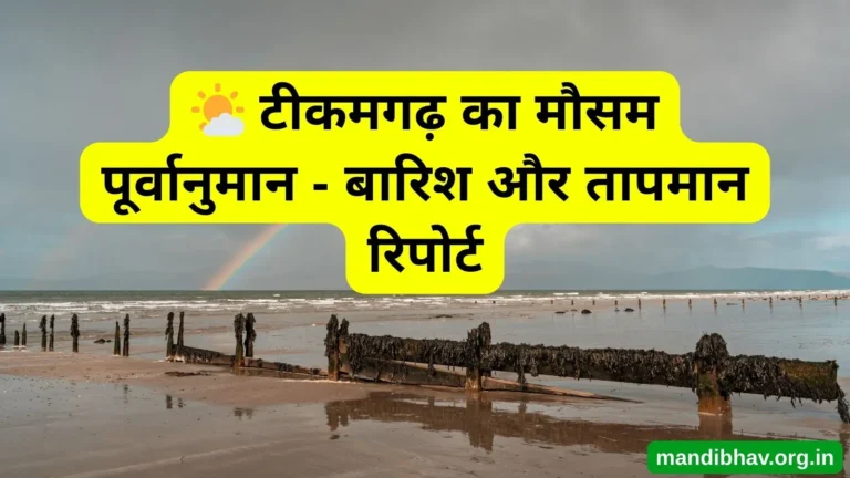 टीकमगढ़ का आज का मौसम – बारिश ठंड और तापमान की ताज़ा जानकारी